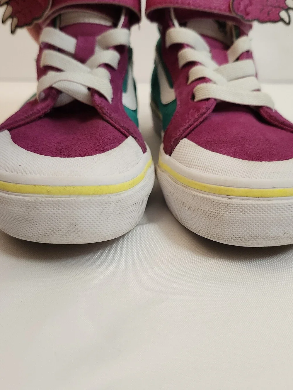 Vans Dino SK8 Hi Reissue V 508357Fuschia Suede/Green Unisex Size 12K US GUC
